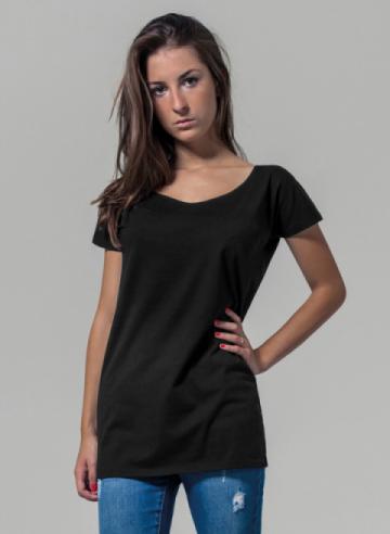 Build Your Brand Womens Wide Neck Tee