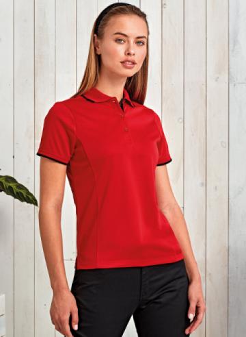 Premier Women's Contrast Coolchecker® Polo