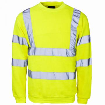 Supertouch Hi Vis Crew Neck Sweatshirt