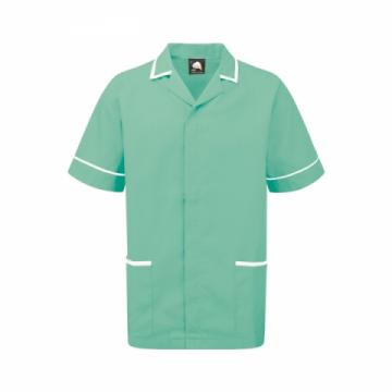 Darwin Mens Tunic - Eau De Nil / White Darwin Mens Tunic - Eau De Nil / White