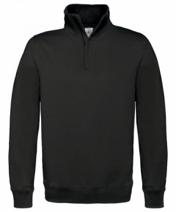 B&C ID.004 ¼ zip sweatshirt - Black B&C ID.004 ¼ zip sweatshirt - Black