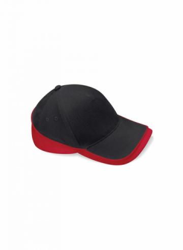 Beechfield Teamwear Competition Cap - Black / Classic Red Beechfield Teamwear Competition Cap - Black / Classic Red