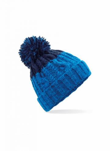 Beechfield Apres Beanie - Azure Blue / Oxford Navy Beechfield Apres Beanie - Azure Blue / Oxford Navy