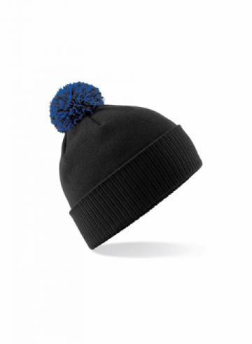 Beechfield Snowstar® Beanie - Black / Bright Royal Beechfield Snowstar® Beanie - Black / Bright Royal