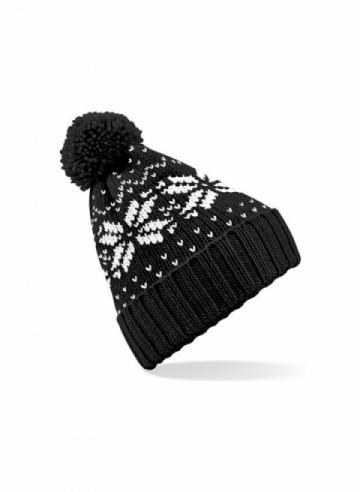Fair Isle snowstar® beanie - Black / White Fair Isle snowstar® beanie - Black / White
