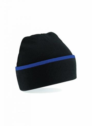 Beechfield Teamwear Beanie - Black / Bright Royal Beechfield Teamwear Beanie - Black / Bright Royal