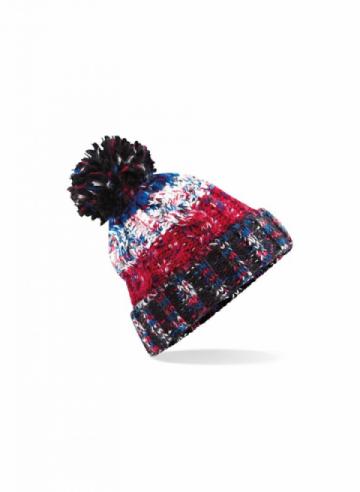Beechfield Corkscrew Pom Pom Beanie - Black Jacks Beechfield Corkscrew Pom Pom Beanie - Black Jacks