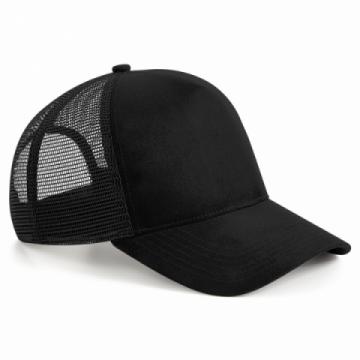 Beechfield Suede Snapback Trucker - Black Beechfield Suede Snapback Trucker - Black