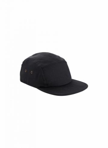 BC654 Canvas 5-Panel Cap - Black BC654 Canvas 5-Panel Cap - Black