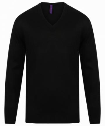 MENS V-NECK JUMPER - Black MENS V-NECK JUMPER - Black
