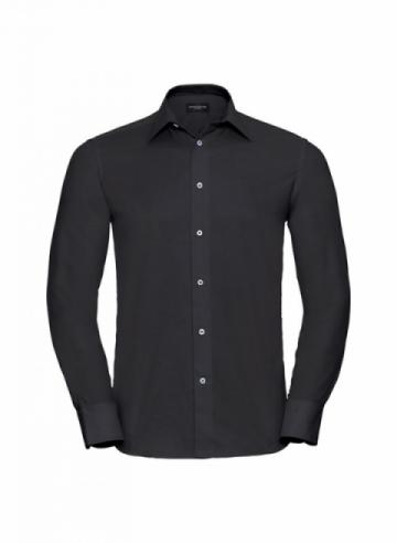 J922M Long sleeve easycare tailored Oxford shirt - Black J922M Long sleeve easycare tailored Oxford shirt - Black