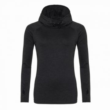 AWDis Just Cool Girlie Cowl Neck Top - Black Slate Melange AWDis Just Cool Girlie Cowl Neck Top - Black Slate Melange