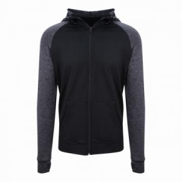 AWDis JC057 Just Cool Contrast Zoodie - Black / Black Slate Melange AWDis JC057 Just Cool Contrast Zoodie - Black / Black Slate Melange