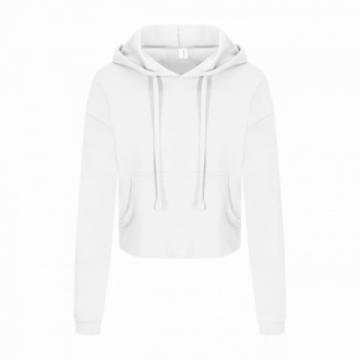 AWDis Just Hoods Girlie Cropped Hoodie - Arctic White AWDis Just Hoods Girlie Cropped Hoodie - Arctic White