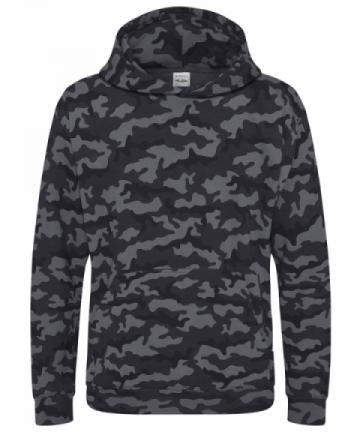 AWDis Just Hoods Kids Camo Hoodie - Black Camo AWDis Just Hoods Kids Camo Hoodie - Black Camo