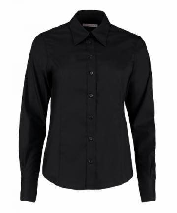 KK702 - Womens corporate Oxford blouse long-sleeved - Black KK702 - Womens corporate Oxford blouse long-sleeved - Black