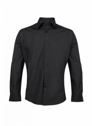 Premier PR207 - Supreme Poplin Long Sleeve Shirt - Black Premier PR207 - Supreme Poplin Long Sleeve Shirt - Black