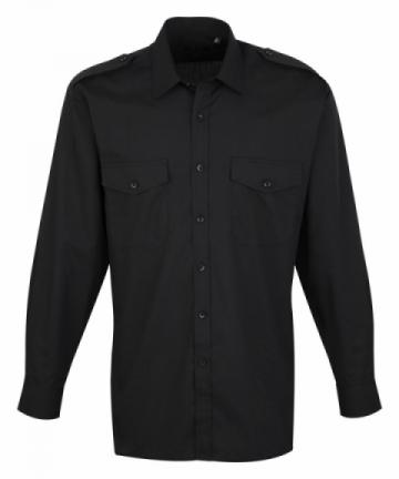 PR210 - Long sleeve pilot shirt - Black PR210 - Long sleeve pilot shirt - Black