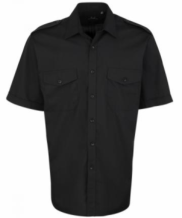 PR212 - Short sleeve pilot shirt - Black PR212 - Short sleeve pilot shirt - Black