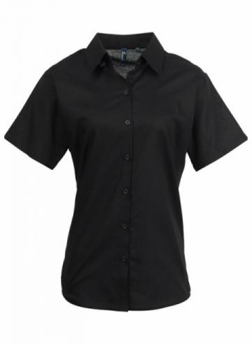 Premier Women's Signature Oxford Short Sleeve Shirt - Black Premier Women's Signature Oxford Short Sleeve Shirt - Black