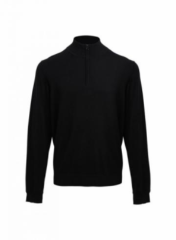 Premier ¼ Zip Knitted Sweater - Black Premier ¼ Zip Knitted Sweater - Black