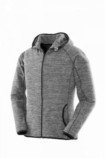 Spiro Womens Microfleece Hoodie - Grey / Black Spiro Womens Microfleece Hoodie - Grey / Black