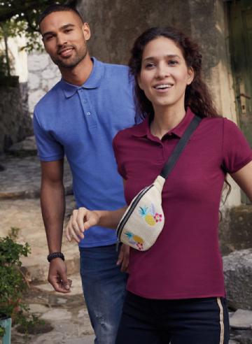 Monkseaton Unisex Raspberry Polo c/w logo