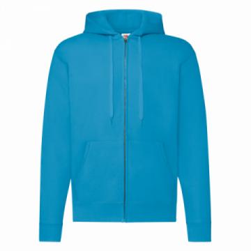 Fruit of the Loom Classic 80/20 Hooded Sweatshirt Jacket - Azure Blue Fruit of the Loom Classic 80/20 Hooded Sweatshirt Jacket - Azure Blue