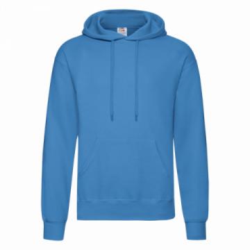 SS224 Fruit of the Loom Classic 80/20 Hooded Sweatshirt - Azure Blue SS224 Fruit of the Loom Classic 80/20 Hooded Sweatshirt - Azure Blue