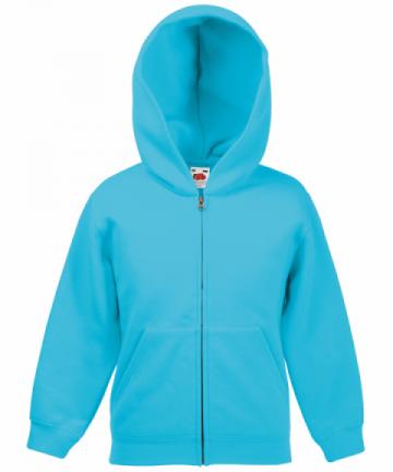 Kids classic hooded sweatshirt jacket - Azure Blue Kids classic hooded sweatshirt jacket - Azure Blue