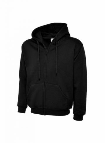 UC504 Adults Classic Full Zip Hooded Sweatshirt - Black UC504 Adults Classic Full Zip Hooded Sweatshirt - Black