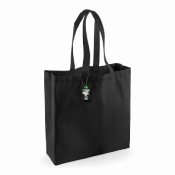 Westford Mill Fairtrade Cotton Classic Shopper - Black Westford Mill Fairtrade Cotton Classic Shopper - Black