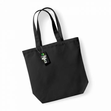 Westford Mill Fairtrade Cotton Camden Shopper - Black Westford Mill Fairtrade Cotton Camden Shopper - Black