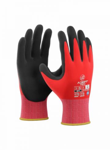 Adept® RED - Anti-Viral NFT™ Palm Coated Red Glove