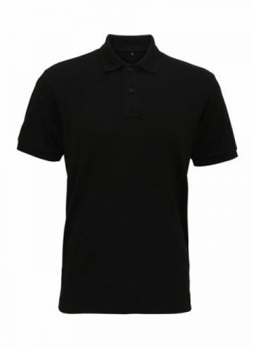 AQ005 Mens super smooth knit polo - Black AQ005 Mens super smooth knit polo - Black