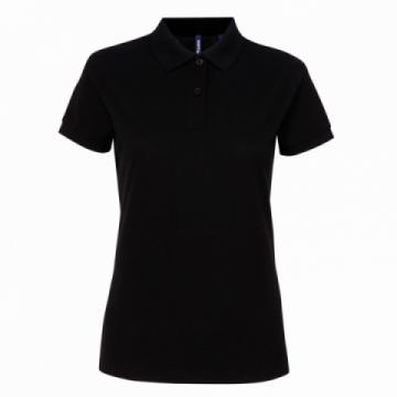 Asquith & Fox AQ025 Womens Polycotton Blend Polo Shirt - Black Asquith & Fox AQ025 Womens Polycotton Blend Polo Shirt - Black