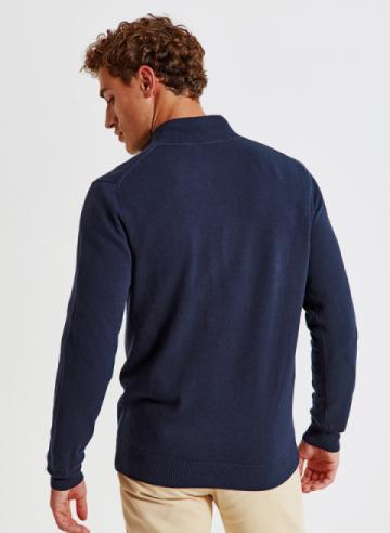 Asquith & Fox Men's cotton blend ¼ Zip Sweater