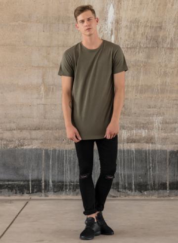 Build Your Brand Shaped Long Tee