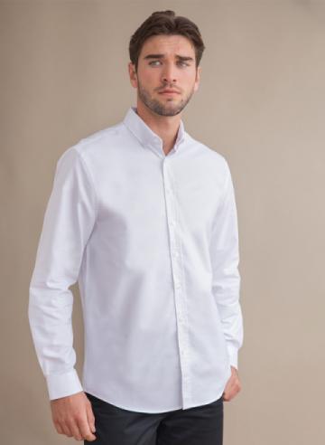 Henbury Modern Long Sleeve Oxford Shirt