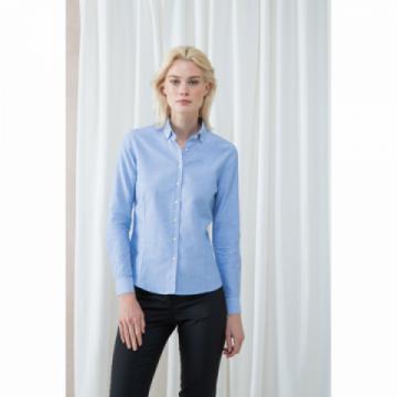 Henbury Womens Modern Long Sleeve Oxford Shirt