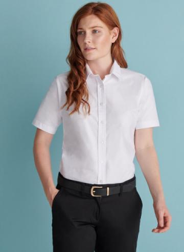 HB516 Henbury Womens Short Sleeve Classic Oxford Shirt