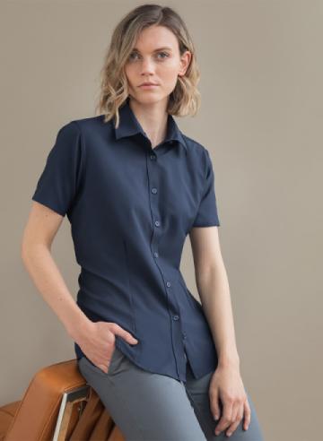 HB596 Henbury Womens Wicking Antibacterial Short Sleeve Shirt