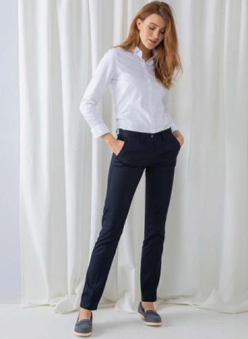 HB641 Women's 65/35 flat fronted chino trousers