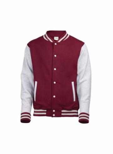 AWDis Varsity Jacket - Burgundy / Heather Grey AWDis Varsity Jacket - Burgundy / Heather Grey