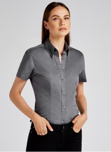 KK701 - Womens corporate Oxford blouse short-sleeved