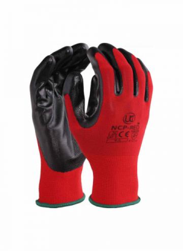 NCP RED - Nitrile Palm Coating Black/Red Gloves