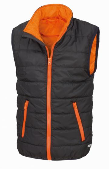 Result R234J Core Junior Bodywarmers - Black / Orange Result R234J Core Junior Bodywarmers - Black / Orange
