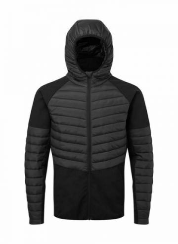 TriDri Men's insulated hybrid jacket - Black TriDri Men's insulated hybrid jacket - Black