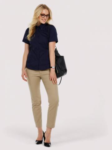 Uneek UC704 Ladies Pinpoint Oxford Half Sleeve Shirt