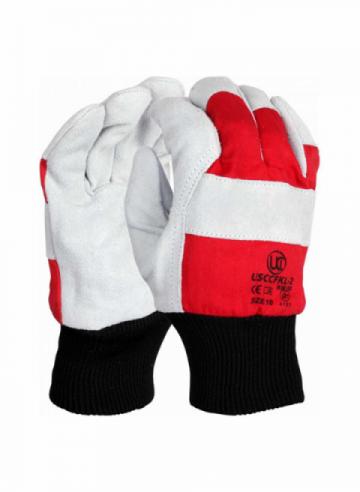 USCCFKL-2 - Premium Knuckle Strap Red Gloves